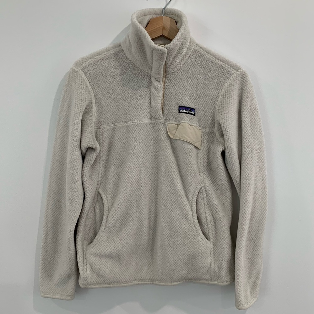 Patagonia Synchilla Cream 1/4 snap pullover sweatshirt S